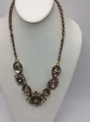 $68 Betsey Johnson faceted bead frontal Necklace BT1D