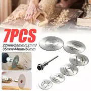 7 Pcs Mini Circular Saw Disc Set Mini Drill Rotary Tool Kit Wood Cutting Blade