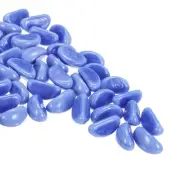 Ceramics Beads, Flat Ceramics Bright Blue Iridescent 0.43 to 0.98 Inch Pebbles