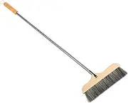 Indoor Broom Household Brooms Cleaning for Household Use Heavy Duty Household Broom Wooden Broom Kitchen Bristle Broom Sweeping Brush White Hair Bristles Metal Handle Heavy
