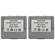 2pcs 68301000 3.6V 2750mAh Rechargeable Replacement for 68300900 Battery