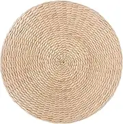 PRETYZOOM Elegant Japanese Tatami Pillow Round Meditation Seat Home Decor Woven Cushion for Yoga Relaxation