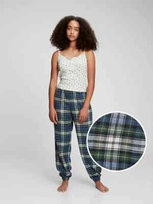 GAP GIRL'S 100% RECYCLED CAMI BLUE PLAID 3-PIECE PJ SET $59.95 SZ 8 BNWT