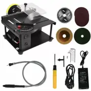 Mini Table Saw Set Woodworking DIY Model Cutting Electric Bench Saw 8500/min