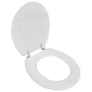 NNEVL WC Toilet Seat MDF Lid Simple Design White