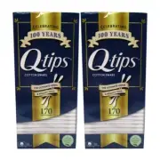 Q-tips Cotton Swabs 170 Count (Pack of 2) 340 Swabs