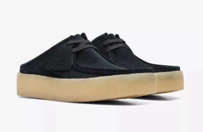 New Clarks Originals Women's Wallabee Cup Lo Suede Shoes Black 68643 Variety Sz