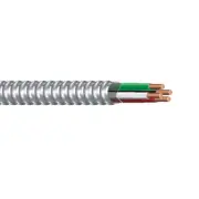 100' 10/3 Solid Copper Metal Clad Cable Type MC Aluminum Armored 600V