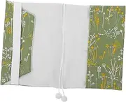 HOMSFOU Cloth Book Cover Plant Pattern Soft Protector for Notebooks Exercise Books Reusable Scratch Resistant Lightweight Design