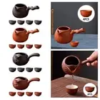 Pottery Teapot with Cups Set Tea Kettles Loose Leaf Tea Pot with Tea with Side
