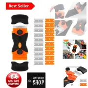 2-in-1 Razor Blade Scraper Tool with 20 Blades - Multi-Funtional Cleaning