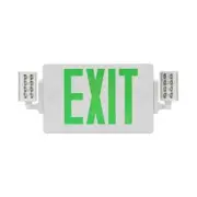 Nicor Emergency+Exit Lights Slim Led Emergency Exit Sign Combo Green Lettering