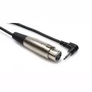 PAIR - Hosa XVM-105F Microphone Cable XLR3F to Right-angle 3.5 mm TRS, 5ft.