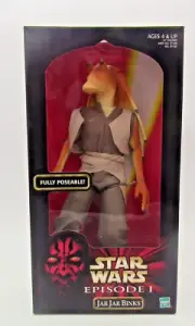 Star Wars Episode 1 Jar Jar Binks Fully Poseable 12 Inch Figure - Never opened