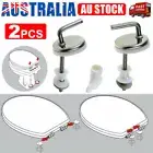 2pcs WC Toilet Seat Fitting Stainless Back To Wall Quick Release Hinges Bathroom
