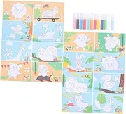TOYANDONA DIY Art Kit for Toddlers Animal Sand Painting Toys Set Coloring Cards Drawing Games for Boys and Girls Educational for Boys Girls
