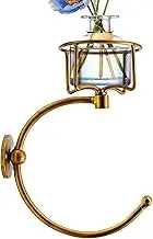 Towel Hook With Candle Holder, Wall-Mounted Metal Towel Ring Holder Decorative Hanger For Friends, Home, Hotel, Kitchen, Bathroom, Centerpiece