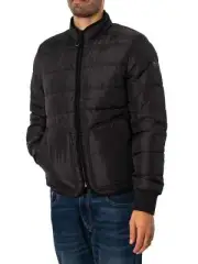 Replay Men's Lightweight Puffer Jacket, Black