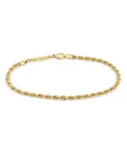 Zoe Chicco 14K Yellow Gold Heavy Metal Rope Link Chain Bracelet