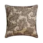 Couch Pillow Case Grey 16"x16", Bed Decor Silk Abstract - Paisley Elegance