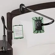 Gooseneck Kindle Holder for Reading in Bed - [Anti-Slip] Phone Holder for Bed, Kindle Paperwhite Stand Accessories, Overhead Cell Phone Clamp Mount for Desk, for Tablets 4-10.5 inches