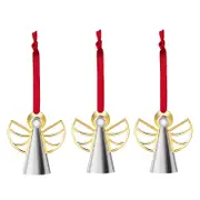 Nambe Mini Angel Ornaments, Set of 3