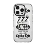 iPhone 16 Pro Clear Case MagSafe Compatible Angel Baby! Black, Mirror