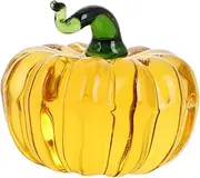 Crystal Glass Paperweight Mini Pumpkins Fall Ornaments Pumpkin Decor Fall Figurines Fake Pumpkin Figurine Decorative Ornaments Pumpkins for Painting Tiny Pumpkins Yellow