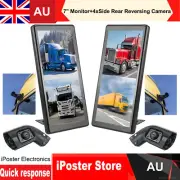 10.36" AHD BSD Car Side View 4K Touch Screen DVR Mirror Monitor For Truck Van RV