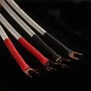 4pcs Speaker Audio Cable 5N OCC Silver Plated Jumper Bridge Cable Y Spade Banana
