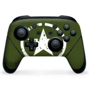 Nintendo Switch Pro Controller Skin Decal Vinyl Wrap - Green Army Star Military