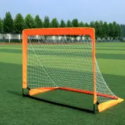 1- 2x Portable Kids Soccer Goal Net Quick Set-up for Backyard Soccer 1.2 x 0.8M