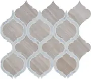 MSI SMOTSAV-HON10MM White Quarry - 11" x 13" Arabesque Mosaic - Grey
