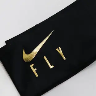 Nike 頭帶 Dri-FIT Fly Icon Head Tie 黑 金 忍者【ACS】N100354701-5OS