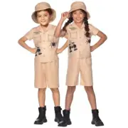 Book Week Party Supplies Outback Hunter Costume Hat Shorts & Shirt 4-6 Years