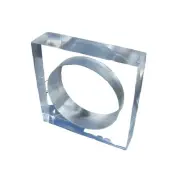Laurent Guillot Lucite Square Bangle Bracelet Vintage Clear MSRP $350