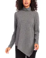 Karen Kane Asymmetric Hem Turtleneck Sweater