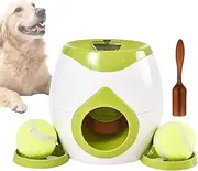 Dog Ball Thrower - Auto Puppy Baseball Thrower | Interactive Ball Shooter Treat Feeder for Dogs Mental Stimulating Enrichment Outdoor Indoor