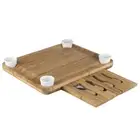 9pc Fromagerie Brown Deluxe Grazing Board/Cheese Knife/Ceramic Bowls/Fork Set