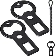 Alpinleux 2 Pcs Bottle Opener with Lanyards, Portable Metal Bottle Opener, Stainless Steel Beer Cap Opener Key Chain for Bartender, Bar, Kitchen, Outdoor, Restaurant (Black)