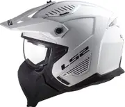 LS2 OF606 Drifter Solid, modular helmet , color: White , size: L