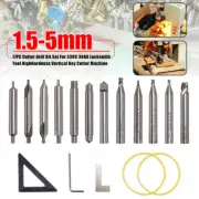 17PCS Drill Bits Set For 368A 339C Locksmith Tool Vertical Key Machine Cutter