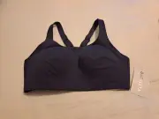 NWT ATHLETA Phenomena Bra B-DD Sz 38D Blue Adjustable Straps