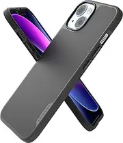 Smartish iPhone 13 Slim Case - Gripmunk Compatible with MagSafe [Lightweight + Protective] Thin Grip Cover with Microfiber Lining - Black Tie Affair