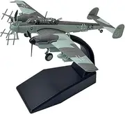 Replica Pre-Build Aircraf 1:100 for Die-Casting Metal WWII German Messerschmitt BF110 (with Stand) Military Fighter Aircraft Aircraft Model Ornament Toys Collection Gift Display