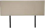 Linen Fabric Double Bed Headboard BedHead - Beige