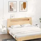 2 PCS Bedside Cabinet Wall Mount Side Table Nightstand Storage High Gloss White