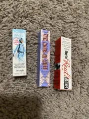 3 Benefit Makeup Set Pore Primer 3ml, Fluff Up Brow Wax 1.5ml, Mascara .1oz