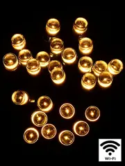 500 Warm White LED Concave Bulb WiFi Christmas Fairy String Lights - 25m