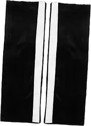 [BUGUUYO] 2Pcs Refrigerator Handle Covers Set Black Cloth Protectors for Fridge and Microwave Handles Washable and Reusable Kitchen Appliance Protectors Adds Color and Comfort to Your Home